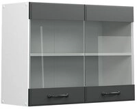 Vicco Glash&auml;ngeschrank R-Line, Anthrazit Landhaus/Wei&szlig;, 80 cm (1-St)