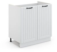 Vicco Unterschrank Fame-Line, Wei&szlig; Landhaus/Wei&szlig;, 80 cm ohne Arbeitsplatte...