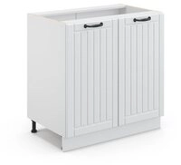 Vicco Unterschrank Fame-Line, Wei&szlig; Landhaus/Wei&szlig;, 80 cm ohne Arbeitsplatte...
