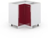 Vicco Eckunterschrank Fame-Line, Bordeaux Hochglanz/Wei&szlig;, 80.5 cm ohne...