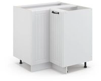 Vicco Eckunterschrank Fame-Line, Wei&szlig; Landhaus/Wei&szlig;, 80.5 cm ohne...