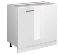 Vicco Eckunterschrank R-Line, Wei&szlig; Hochglanz/Wei&szlig;, 86 cm ohne Arbeitsplatte...