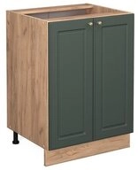 Vicco Unterschrank Fame-Line, Gr&uuml;n-Gold Landhaus/Eiche, 60 cm ohne Arbeitsplatte