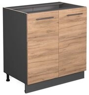 Vicco Unterschrank Fame-Line, Goldkraft Eiche/Anthrazit, 80cm, ohne...