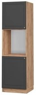 Vicco Herdumbauschrank Fame-Line, Anthrazit-Gold/Goldkraft Eiche, 60 cm offen...