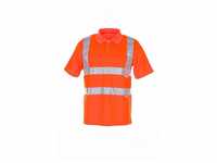 Planam T-Shirt Poloshirt Warnschutz uni orange Größe S (1-tlg)