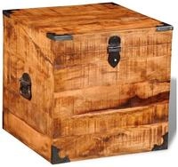 vidaXL Aufbewahrungsbox Truhe W&uuml;rfelform Raues holz