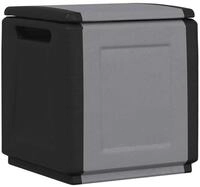vidaXL Gartenbox Garten-Aufbewahrungsbox 54x53x57 cm 130 L Dunkelgrau Schwarz