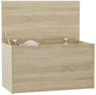 vidaXL Truhe Sonoma Eiche Truhe Spielzeugtruhe Holztruhe Aufbewahrungstruhe...