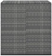 vidaXL Gartenbox, Garten-Kissenbox PE Rattan 100x49x103,5 cm Grau