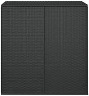 vidaXL Gartenbox, Garten-Kissenbox PE Rattan 100x49x103,5 cm Schwarz