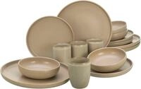 CreaTable Kombiservice Uno (16-tlg), 4 Personen, Steinzeug, seidenmatte...