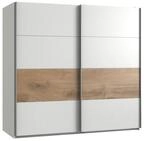 Wimex Schwebet&uuml;renschrank 2 B&ouml;den, 2 Stangen, Wei&szlig; / Plankeneiche Dekor -