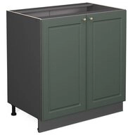 Vicco Unterschrank Fame-Line, Gr&uuml;n-Gold Landhaus/Anthrazit, 80 cm mit Regal,...
