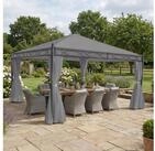 MCW Pergola Calpe-P, BxTxH: 400x400x290 cm, UV-Schutz UV50+, Mit Seitenwand,
