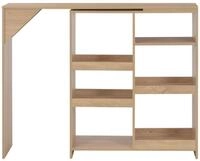 vidaXL Esstisch, Bartisch mit Beweglichem Regal Eichenbraun 138x39x110 cm