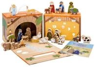 yoamo Adventskalender Spiel-Krippe f&uuml;r Kinder inkl. Adventskalender mit 24