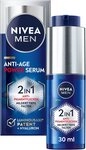 Nivea Men Gesichtsserum ANTI-AGE 2IN1 POWER SERUM, Mildert tiefe Falten, zieht