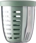 Mepal Lunchbox Fruitpot Ellipse, 600 ml, Nordic Sage, ideal f&uuml;r Obst & Gem&uuml;se,
