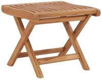 vidaXL Fu&szlig;hocker Klappbarer Fu&szlig;hocker 46,5x49x41,5 cm Massivholz Teak Holz