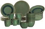 Geschirr-Set LEONARDO "Tafelservice Matera 30er Set", gr&uuml;n, 30, Keramik,