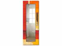 Art-Land Felder I - Abstrakt Spiegel 50,4 cm x 140,4 cm x 1,6 cm, orange...