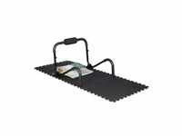 relaxdays Bodenmatte Bodenschutzmatte Fitnessgeräte 24er Set schwarz