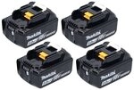Makita Akku Set 4x BL 1850 B 18 V 5,0 Ah / 5000 mAh Li-Ion Akku (4x Akkupacks