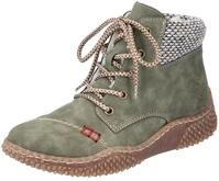 Winterboots RIEKER, Damen, Gr. 36, gr&uuml;n, Lederimitat, Textil, used, Schuhe