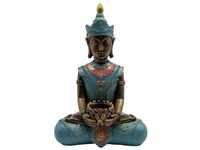 Dehner Dekofigur Buddha Polyresin mehrfarbig