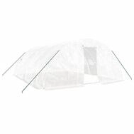 vidaXL Gew&auml;chshaus Gew&auml;chshaus mit Stahlrahmen Wei&szlig; 30 m&sup2; 6x5x2,3 m