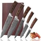 Wakoli Messer-Set Edib 5er Damastmesserset I Kochmesser K&uuml;chenmesser I 8 - 20cm