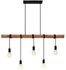 Lindby H&auml;ngeleuchte Rom, Holz IP20, 5 x 60 W