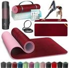 KESSER Yogamatte, Gymnastikmatte + Tragegurt rutschfest TPE Yogamatte gepolstert