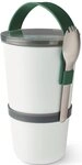 black+blum Lunchbox, Kunststoff, (Set, 1-tlg), 2-in-1, mit Tragegurt und G&ouml;ffel