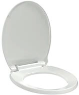 vidaXL WC-Sitz, Toilettensitz mit Absenkautomatik Wei&szlig; Oval