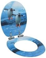 vidaXL WC-Sitz Toilettensitz mit Soft-Close-Deckel MDF Pinguin-Design (1-St)
