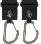 L&Auml;SSIG Karabiner Kinderwagenbefestigung, schwarz, (Set, 2 St)