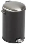 PROREGAL&reg; M&uuml;lleimer Retro Treteimer mit markanten Griffen und Kugelkappe, 3L, Grau