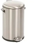 PROREGAL&reg; M&uuml;lleimer Retro Treteimer mit markanten Griffen und Kugelkappe, 3L, Grau