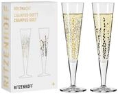 Ritzenhoff Champagnerglas Goldnacht Champagnergl&auml;ser 205 ml 2er Set, 2-tlg.,