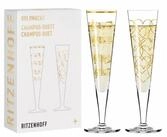 Ritzenhoff Champagnerglas Goldnacht, Kristallglas