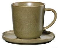 ASA SELECTION Tasse Asa Espressotasse mit Untertasse Miso Gelbgr&uuml;n (2-teilig)