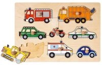Gollnest & Kiesel Puzzle Steckpuzzle Verkehrsmittel, Puzzleteile
