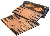 Philos Spiel Philos 1138 - Backgammon-Set, klappbares Spielbrett, Reisespiel