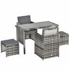 Outsunny Sitzgruppe Sitzgruppe aus Polyrattan geflecht