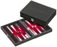 Philos Spiel, Backgammon - Kassette - Ktesias - Kunstleder - klein - magnetisch
