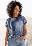 Elbsand Kurzarmshirt Caira mit Streifen, T-Shirt aus Baumwoll-Mix, sportlich und