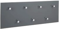 HAKU Wandgarderobe HAKU M&ouml;bel Wandgarderobe - grau-chrom - H. 30cm x B. 80cm (1