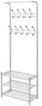 vidaXL Garderobenst&auml;nder Garderobe mit Schuhablage 68&times;32&times;182,5 cm Wei&szlig;, (1...